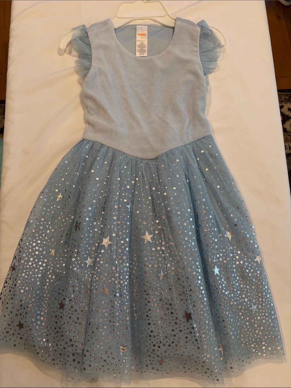 Girls Light Blue Starry Tulle Dress size 10